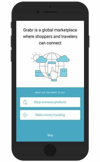 Grabr App When First opened