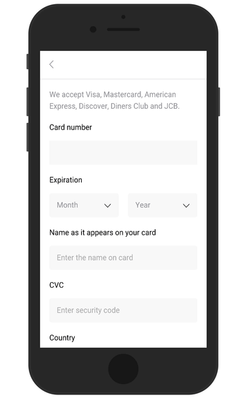 Grabr Payment method details
