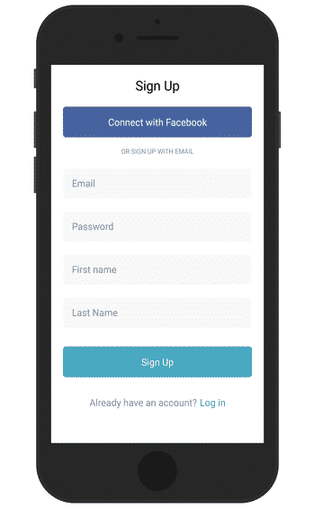 Grabr App Sign up Screen