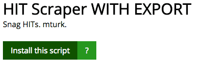 HIT Scraper Script for Amazon Mechanical Turk