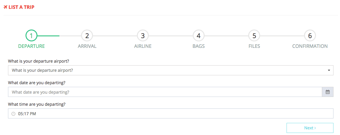 Airmule list your vacation trip