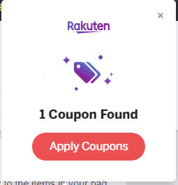 Rakuten Coupon Pop Up