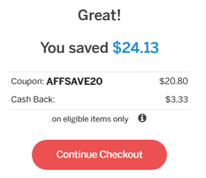 Rakuten Cash Back Example