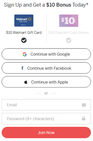 Rakuten sign up bonus