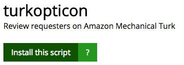 turkopticon script for Amazon Mechanical Turk
