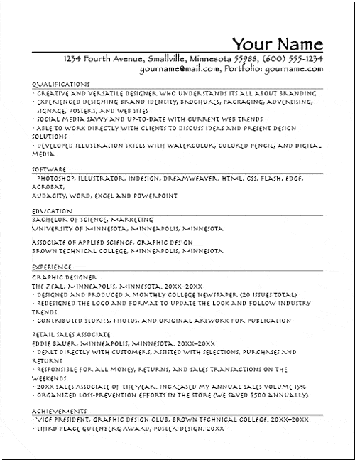 example of a bad resume
