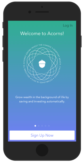 Acorns app home screen