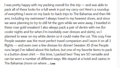 Example of Pinterest Pin description