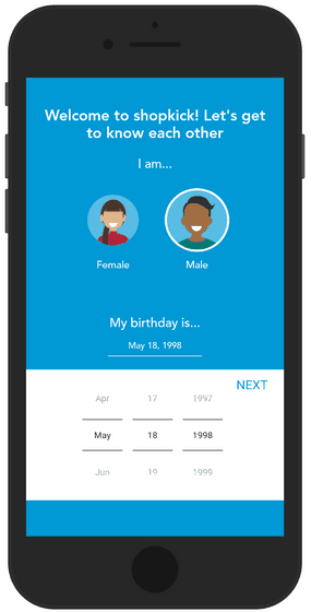 fill out your age and gender