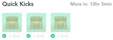 quick kicks wait period for more points