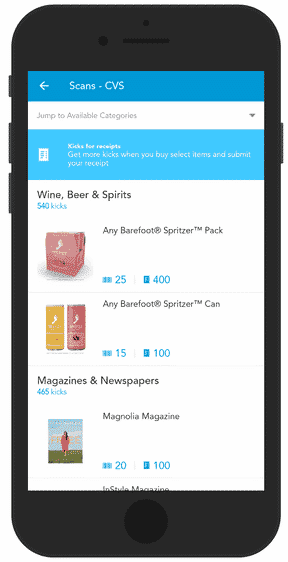 Check store on Shopkick to see which items you can scan for points