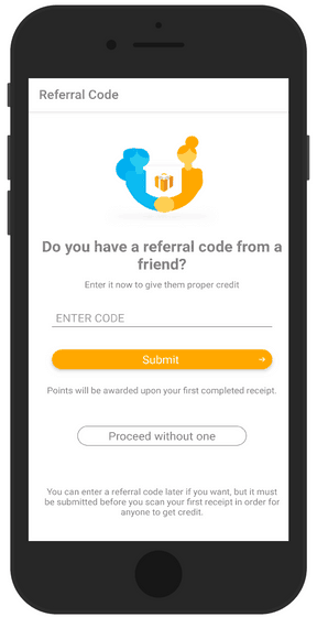 Fetch Rewards referral screen