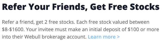 Webull referral program